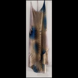 Spaghetti strap asymmetrical dress